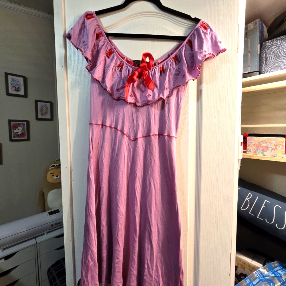 Vintage Betsey Johnson Pink Frilly Dress Medium